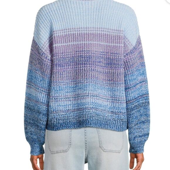 Time and Tru's Shaker Sweatercrewneck Drop-shoulder longsleeves ribbed cuffs - Picture 2 of 7